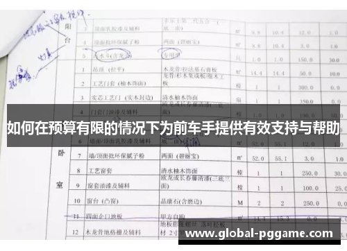 如何在预算有限的情况下为前车手提供有效支持与帮助